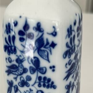 Porsgrund Classic Blue and White Porcelain Vase Norwegian